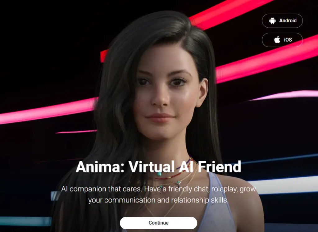 an advertisement for an AI friend
